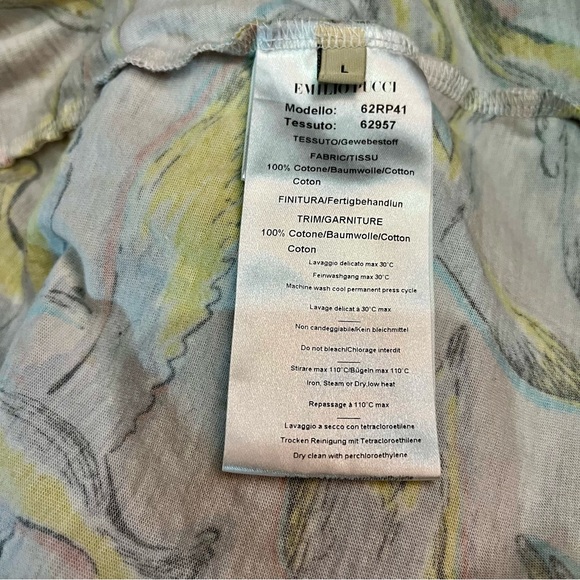 Emilio Pucci Seagull Bird Scoop Neck Racer Back Tank Top - Picture 10 of 11